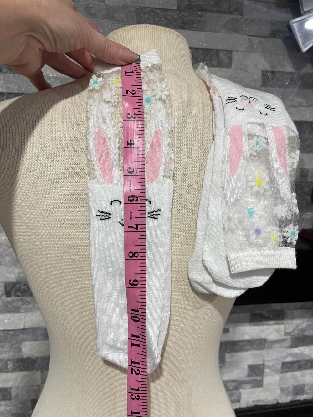 Easter Girl Bunny Socks 2pair Girl Age 9-12